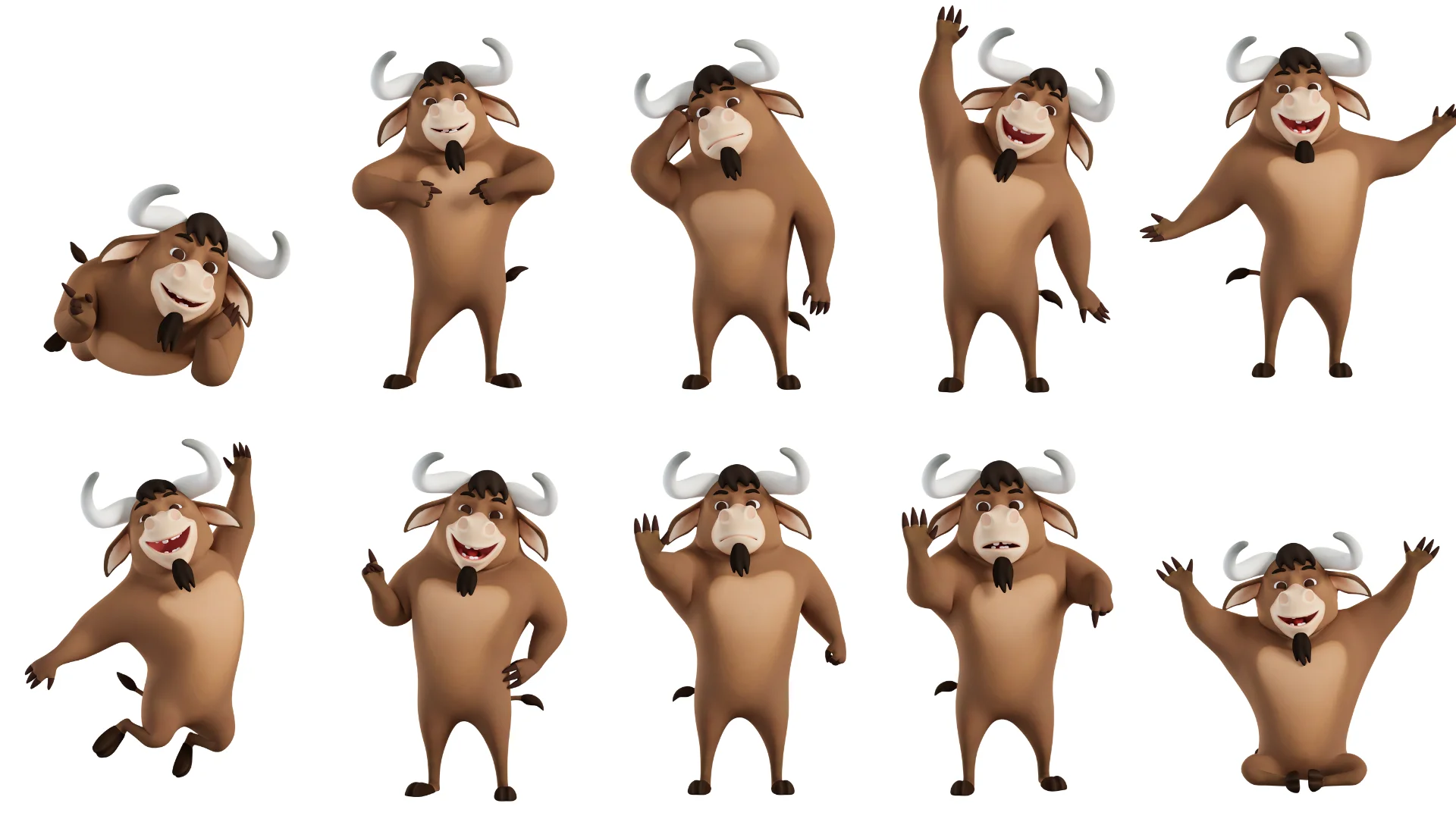 Mascot poses: Bull — 8